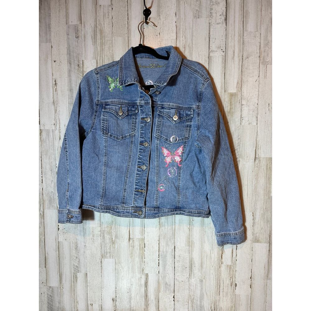 Arizona Jean Company Denim Jacket XXL Butterflies